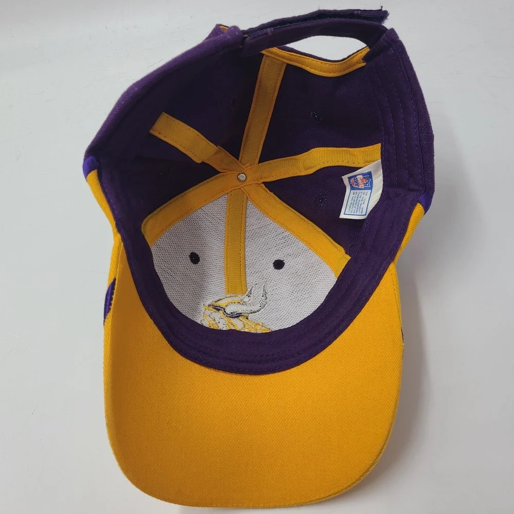Vintage Minnesota Vikings Hat Adjustable Drew Pearson Purple Yellow NFL 90s‎ Men